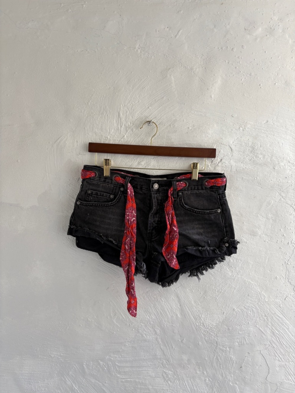 We The Free by Free People Sashed & Relaxed denim shorts